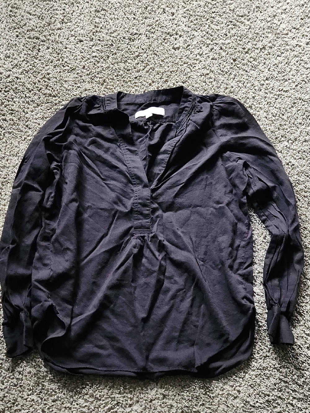 LOFT Black Petite Lightweight Blouse